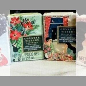 4 Crystal Waters Winter Collection Cute Mini Gifts Soap Set Fall Hand Body Scent